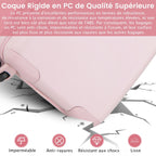 Bagage À Main 20" Avec Roulettes Valise Coque Rigide En PC Avec Poignée Réglable En Hauteur Approuvé Par Les Compagnies Aériennes Bleu/Rose