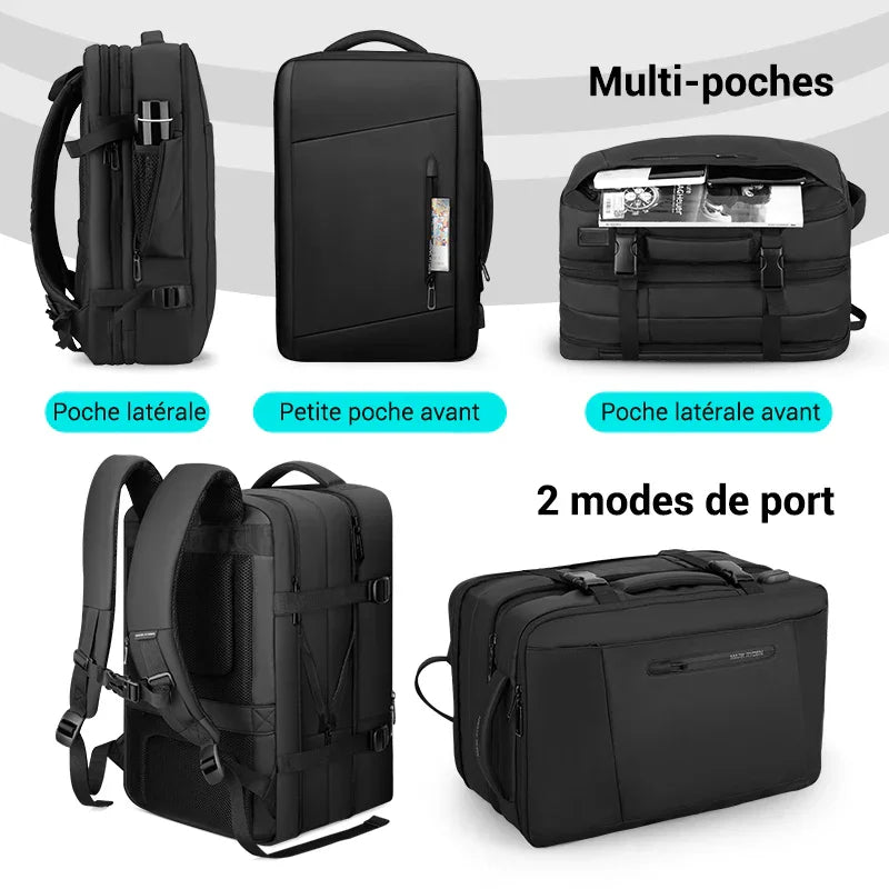 Sac cabine Ryanair 46×30×18 – Sac de voyage cabine extensible