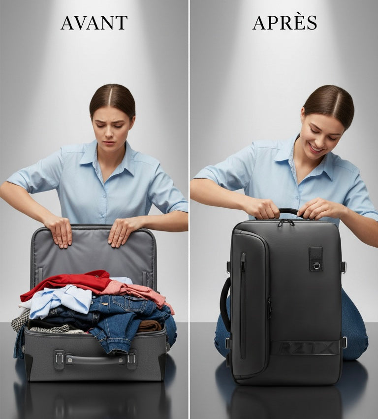 Sac à Dos Cabine Extensible Vacuum™ –  +40% de Vêtements | 0€ de Frais Bagage | 45x36x20